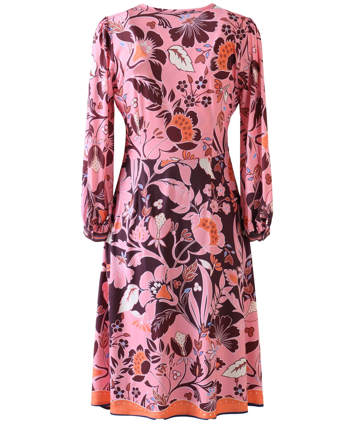 Hale Bob - Kleid  | Stilisierter Blumendruck Pink-Rot