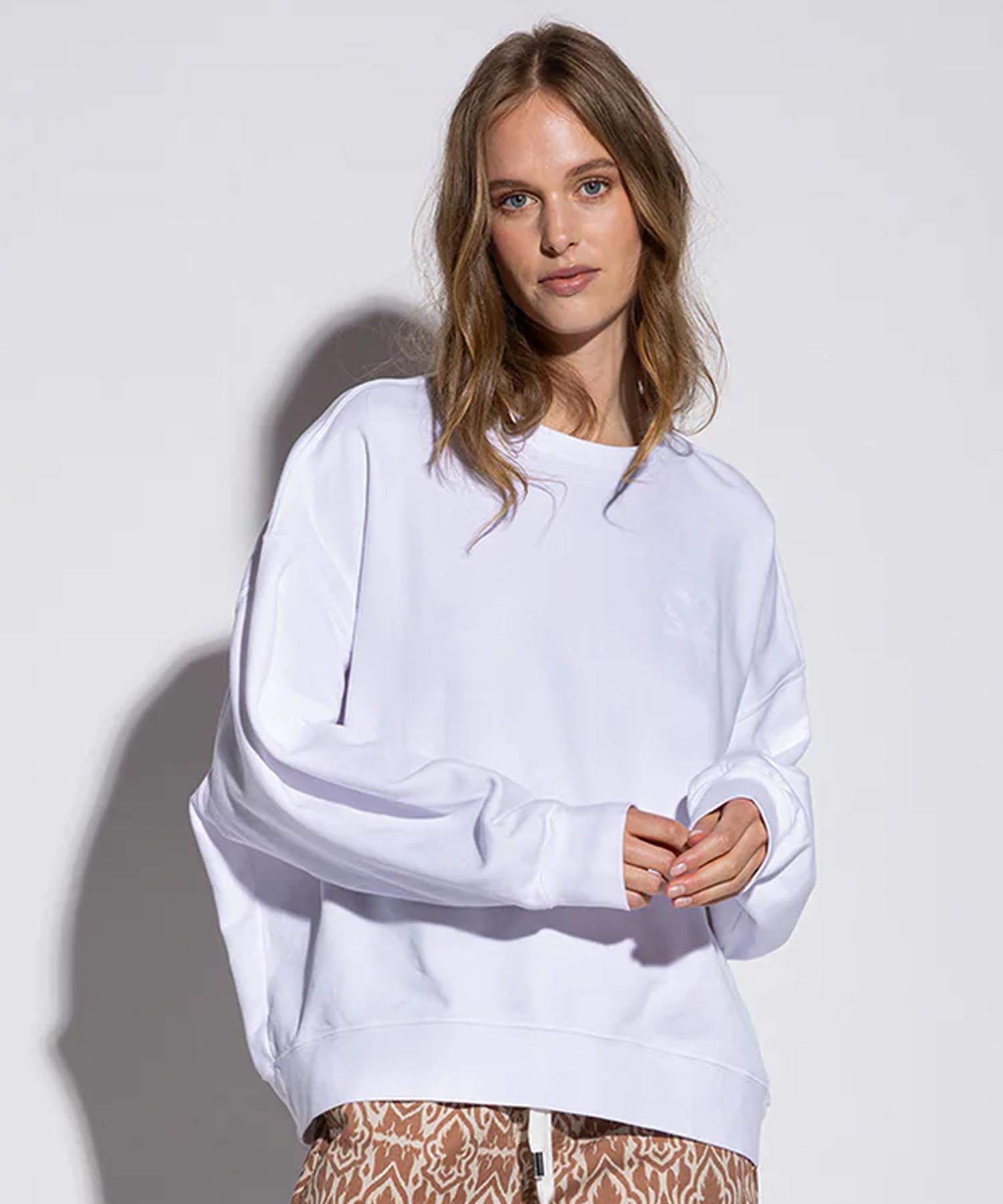 You Too Sweatshirt Tessa aus Baumwolle in weiss