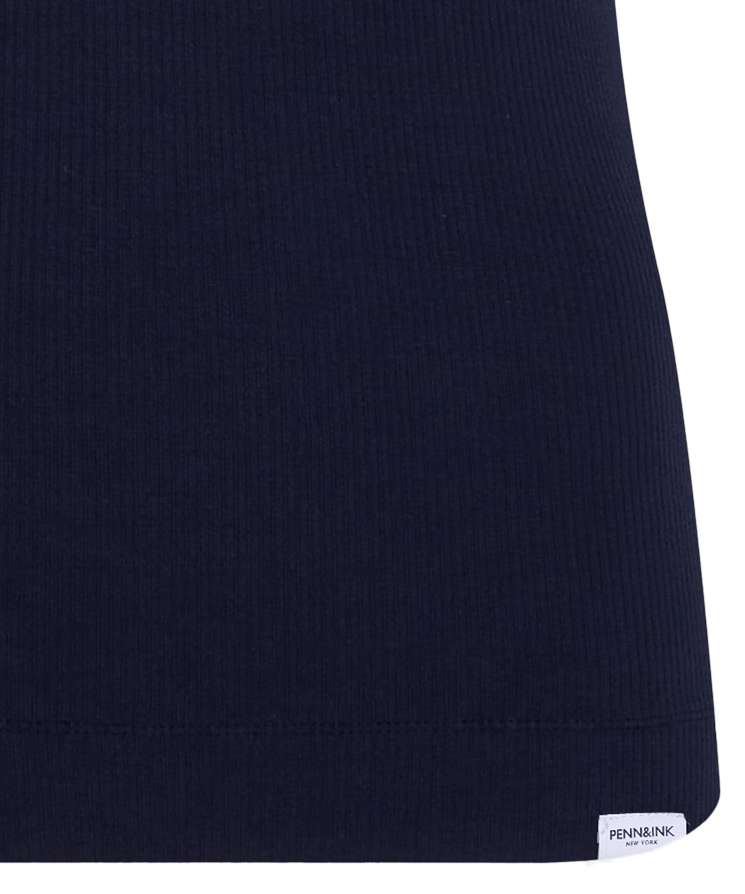 PENN&INK N.Y Top aus Baumwolle in Rippenstruktur in navy