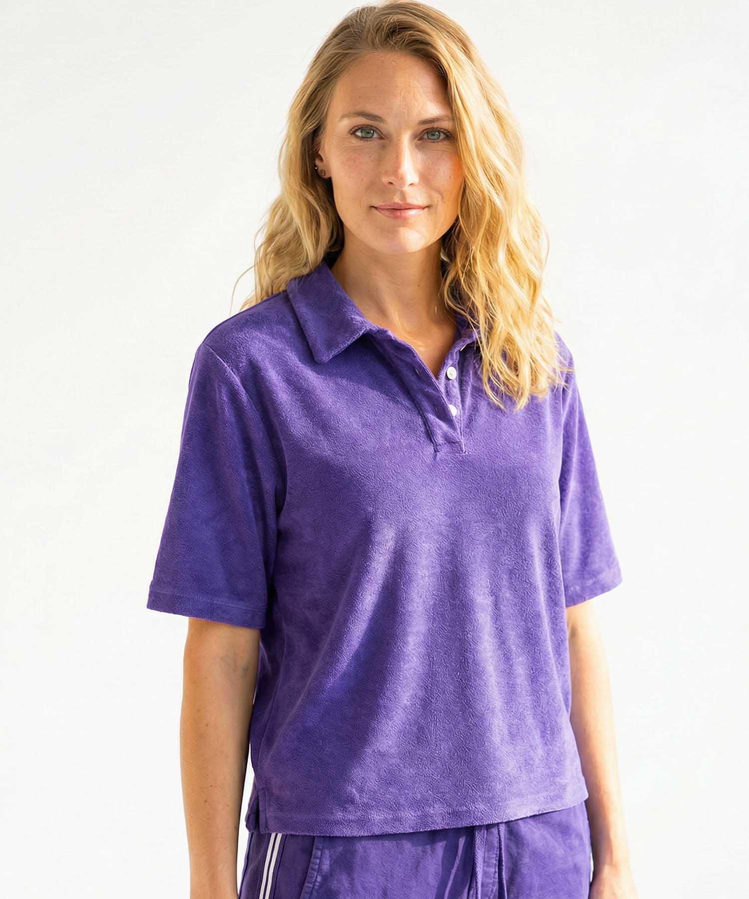 You Too Poloshirt Emma aus Frottier in Mulberry | Modehaus Wörmann