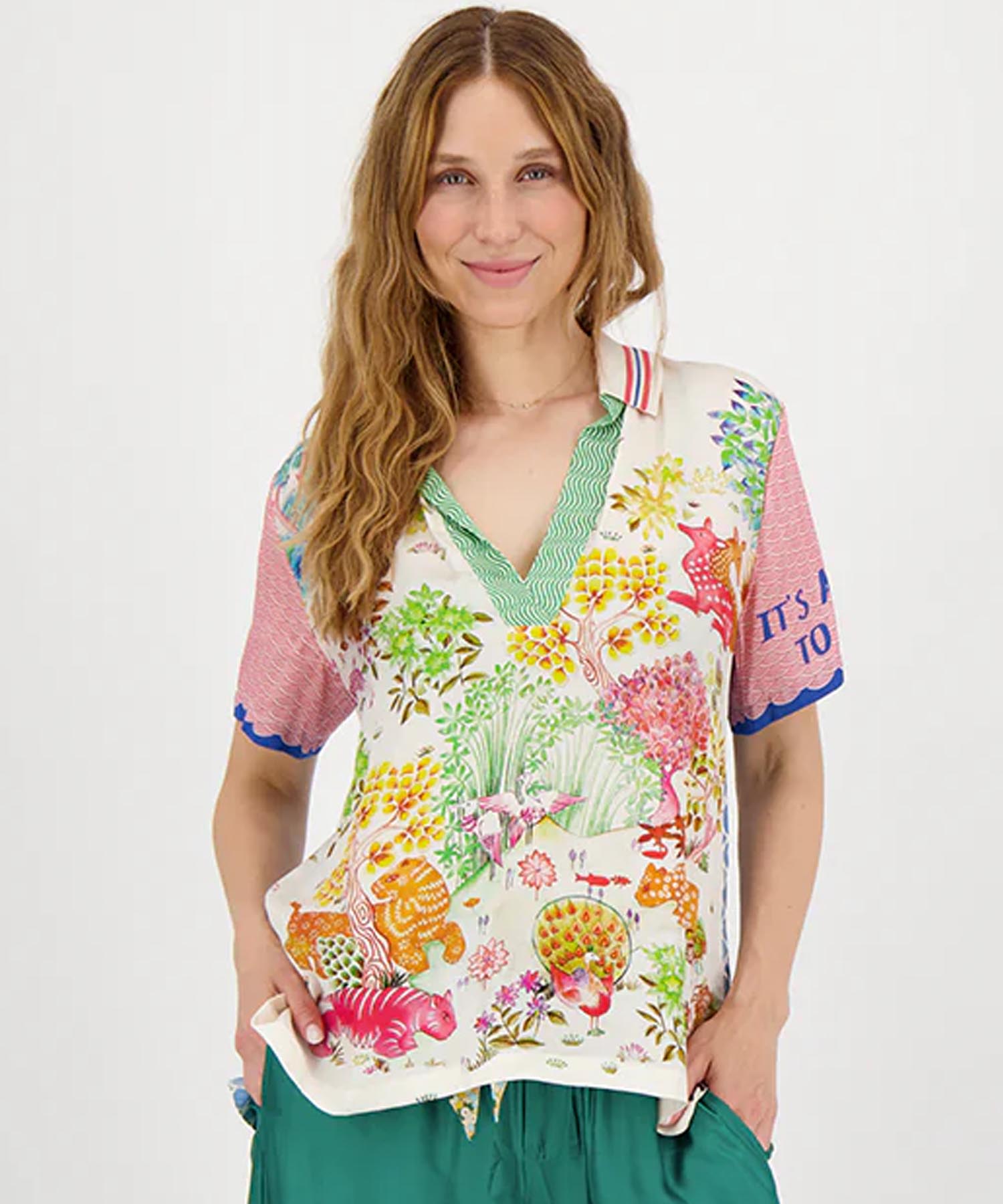 ME369 Polo Bluse Korin aus Viskose