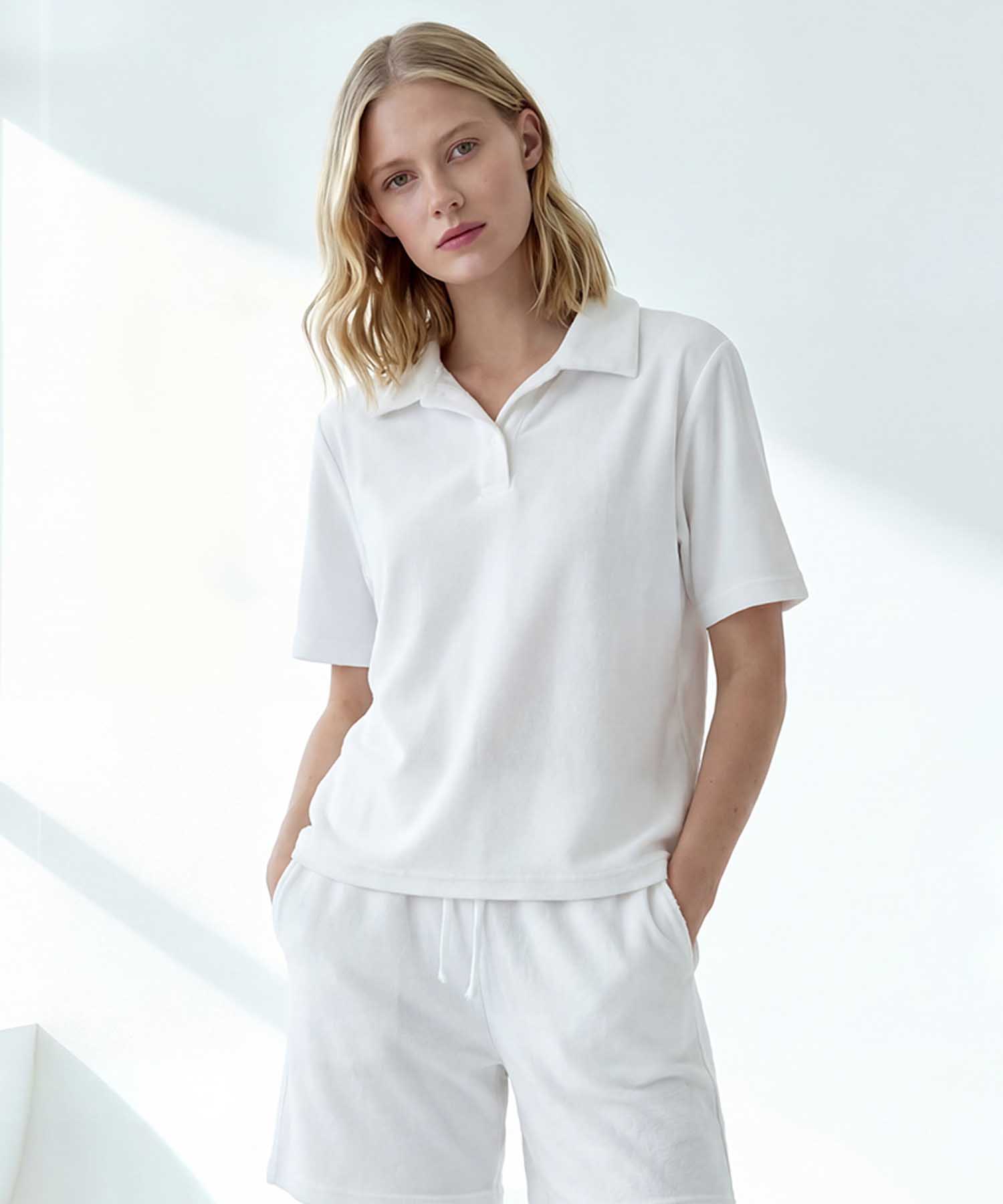 You Too Poloshirt Emma aus Frottier in Weiss | Modehaus Wörmann